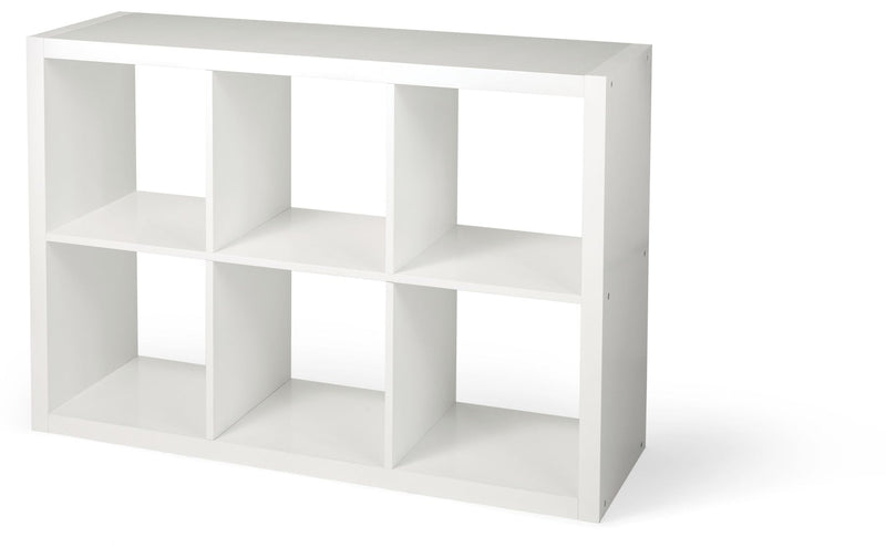 Invermere 6-Cube Storage Organizer, Bookcase/Bookshelf, White M2U7