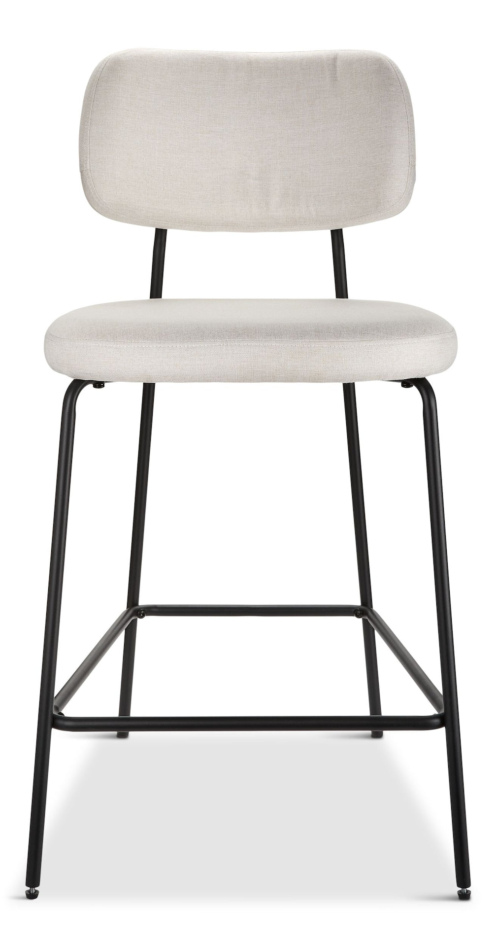 Kase Upholstered Counter Stool with Back Rest, Off-white/Light Grey R0W2 - product image 1