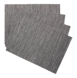 Lurex Rectangle Textilene Woven Placemat, Gunmetal, 13-in x 18-in, 4-pk P6G4 - product image 1