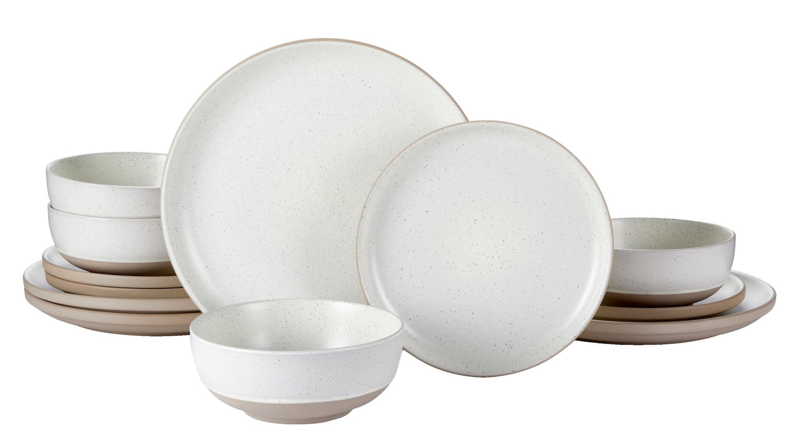 Maywood Speckled Two-Toned Dinnerware Set, Serves 4, 12-pc U7D6 - product image 1
