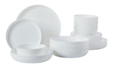 Opal Tempered Glass Modern Coupe Dinnerware Set, Serves 4, 16-pc P4B7 - product image 1