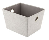 Piper Rectangular Fabric Basket, Grey, 13.4 x 11 x 9-in E3O3 - product image 1