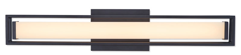 Slade 1-Light Integrated LED Vanity Light, Black, 24-in F6F9