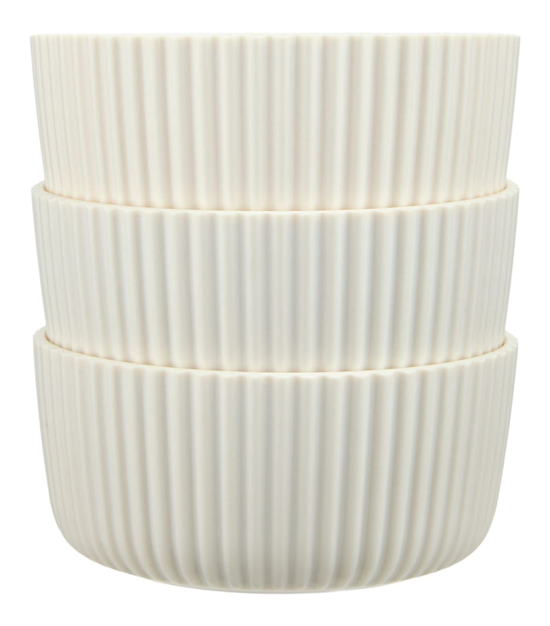 Small Ribbed Bowls for Outdoor Dining, 3-pk P3Z5