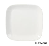 Square Stoneware Dinner Plate, 10-in, White A4W6 - product image 1