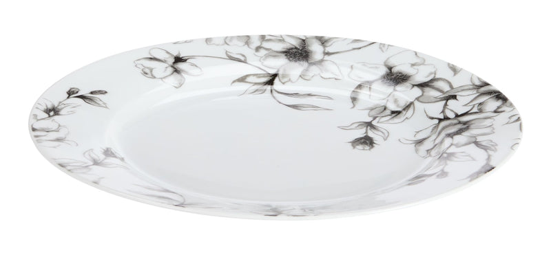Wild Rose Dinner Plate, 1-pc, White, Dishwasher & Microwave-Safe H6R0