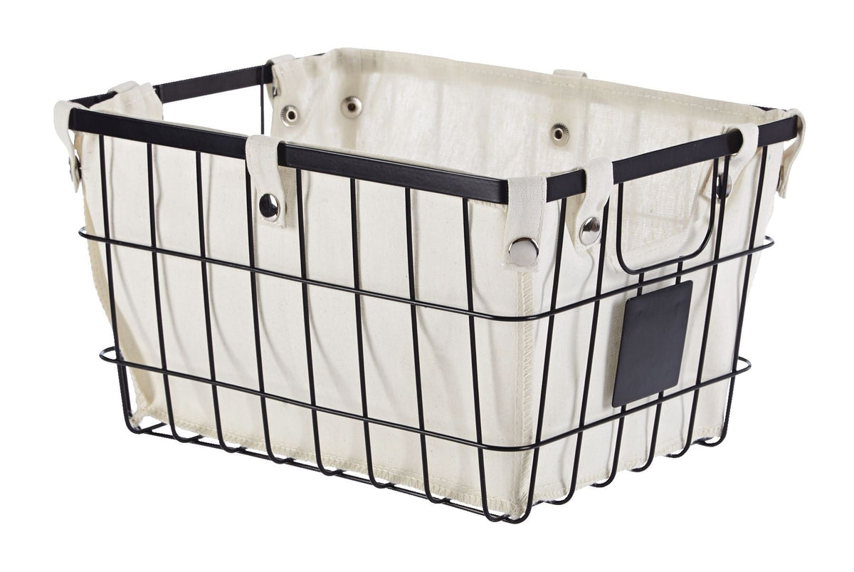 Wren Rectangular Wire & Fabric Basket, Assorted Sizes X2L1 - product image 1