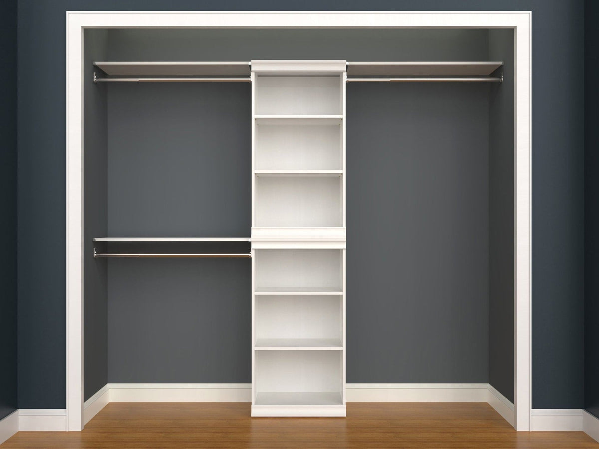 Modular Stackable Closet Storage Shelf Unit, White V4C3 - product image 6