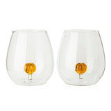 Home 591-mL Borosilicate Pumpkin Wine Tumbler, 2-pk D1L2 - product image 1