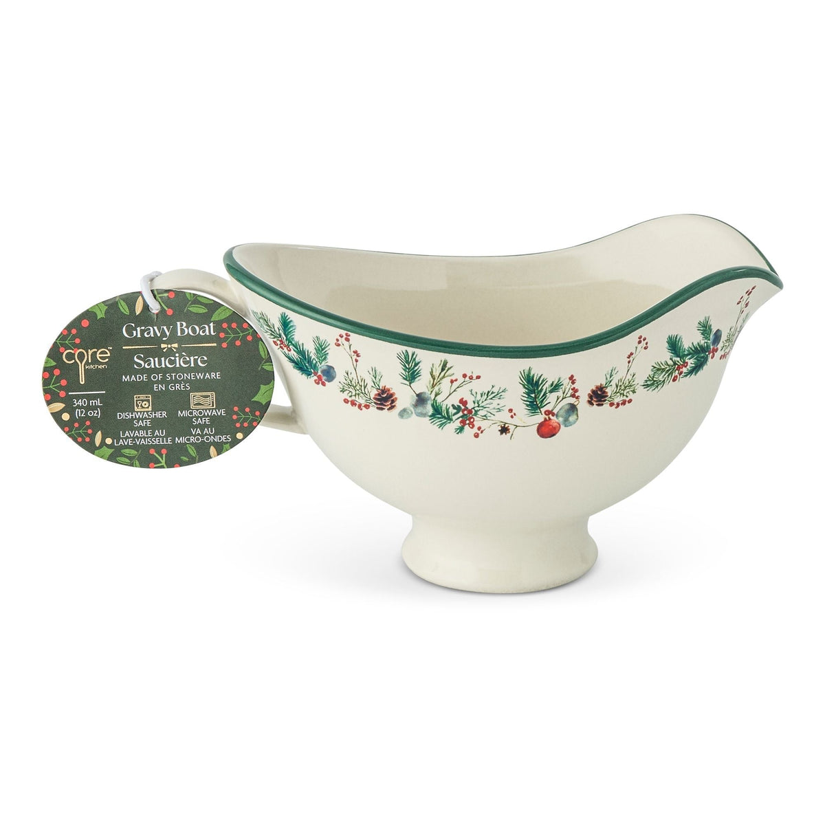 Home Winter Berry Gravy Boat, 9.9-cm, Dishwasher Safe Z0Q4 - product image 1