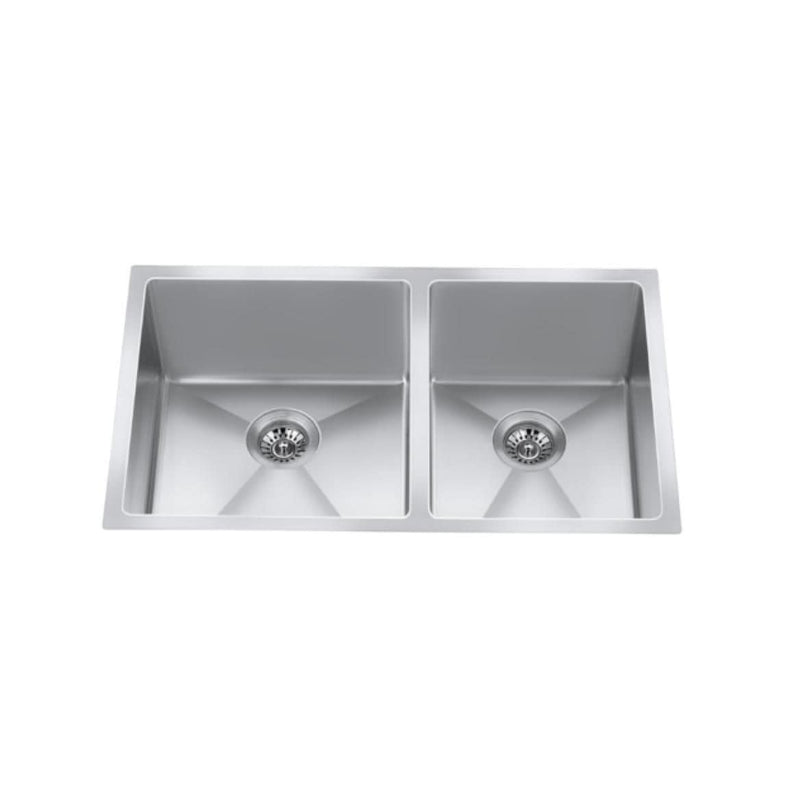 CXZD881L 32-in Low Divide Stainless Steel Double Bowl Sink C5I8