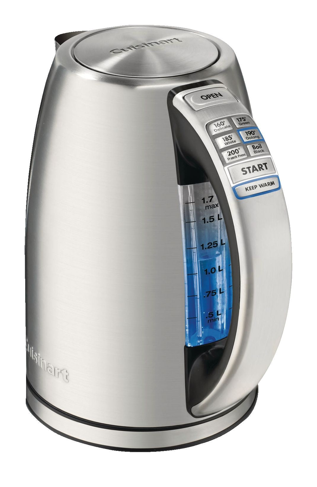 Cordless Electric Kettle with 7 Preset Temperatures, Stainless Steel, 1.7-L P3O4 - product image 1