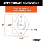 1-3/8-in x 1-7/8-in Recessed Tie-Down Ring (1200-lb, Clear Zinc) V3O9 - product image 3