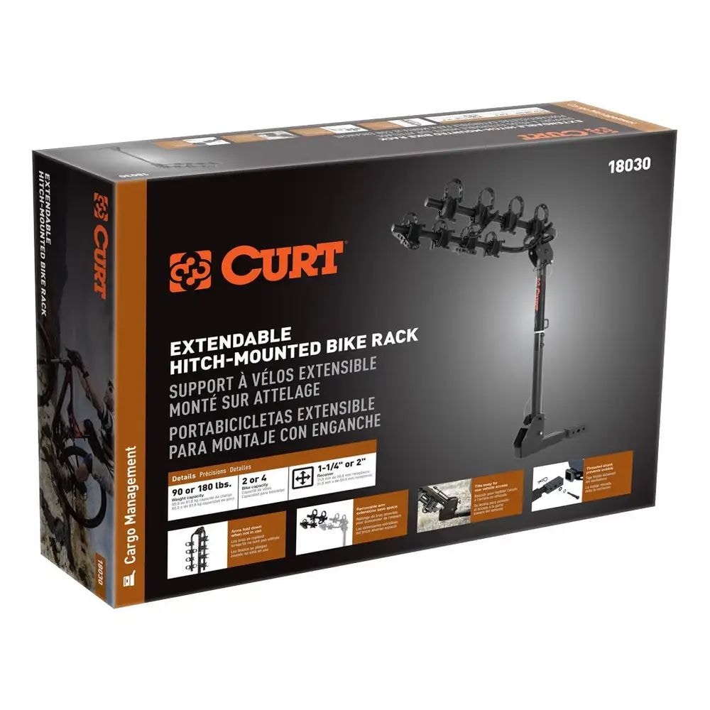 18030 2-Bike To 4-Bike Two Arm Hitch Mount Bike Rack, Fits 1-1/4, 2-in Receiver, Black R1B9 - product image 2