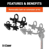 18030 2-Bike To 4-Bike Two Arm Hitch Mount Bike Rack, Fits 1-1/4, 2-in Receiver, Black R1B9 - product image 6