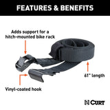 18050 Support Strap Stabilizer For Hitch-Mounted Bike Rack, 61-in, Black D0B6 - product image 3