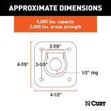 83600 1-1/2-in x 1-1/2-in Recessed Tie-Down Ring (5000-lb, Clear Zinc) H4E0 - product image 2