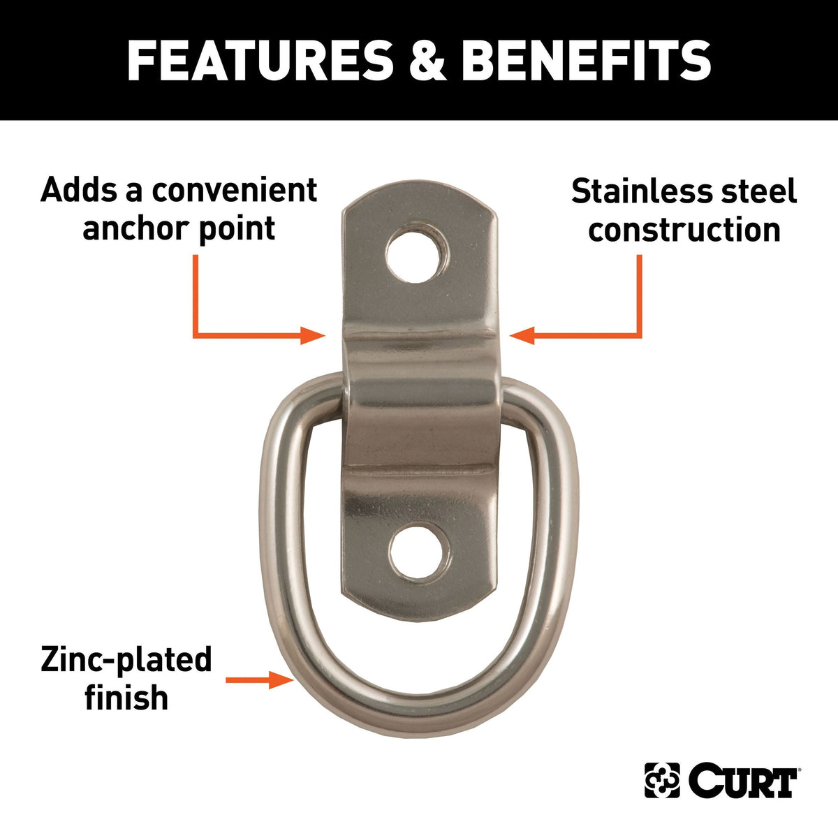 83732 1 x 1-1/4-in Surface-Mounted Tie-Down D-Ring (1,200 lbs) L5D6 - product image 3