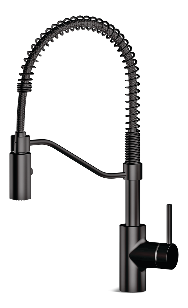 Jasper Single Handle Pull Down Kitchen Faucet, Matte Black C0U9