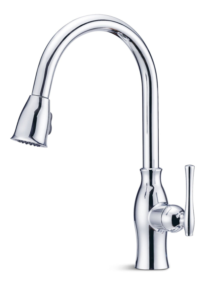Lisa Single-Handle Pull-Down Kitchen Faucet, Chrome R9W5