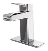 Reeve Single Handle Single Hole 4-in Centerset Bathroom Sink Faucet with Pop-up Drain, Chrome U8S7 - product image 2