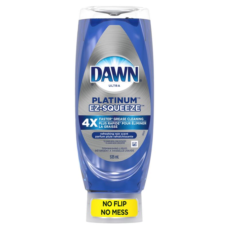 Ultra Platinum EZ-Squeeze Liquid Dish Soap, Rainshower Scent, 535-mL J9D3