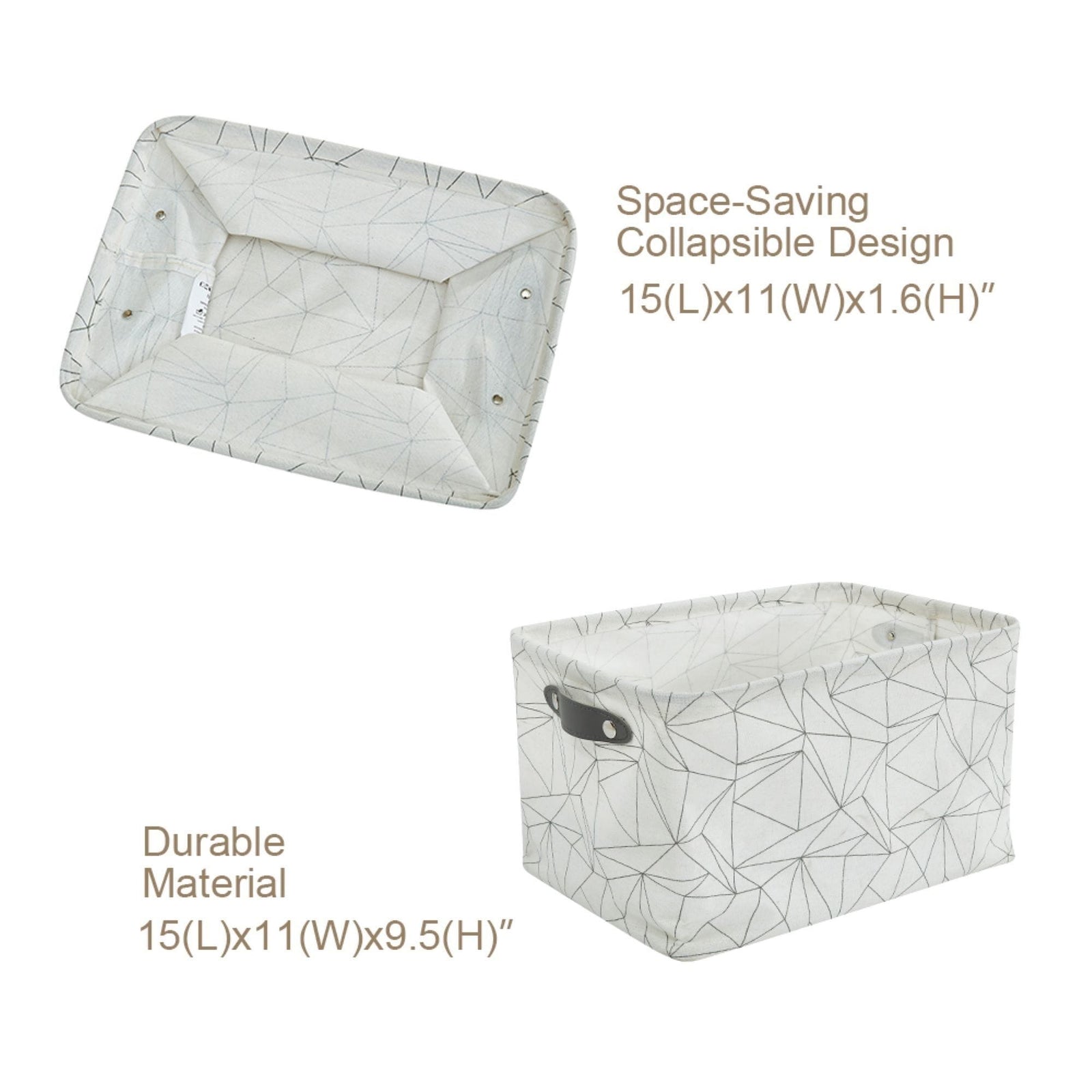 Large Water Resistant Storage Bin, 15-in x 11-in x 9.5-in, 6-pk, Black Pattern S1J4 - product image 6