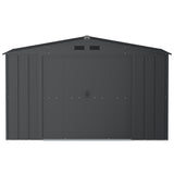 Metal Outdoor Storage Shed with Steel Frame, Dark Grey, 10-1/2-ft x 8-ft V3H3 - product image 3