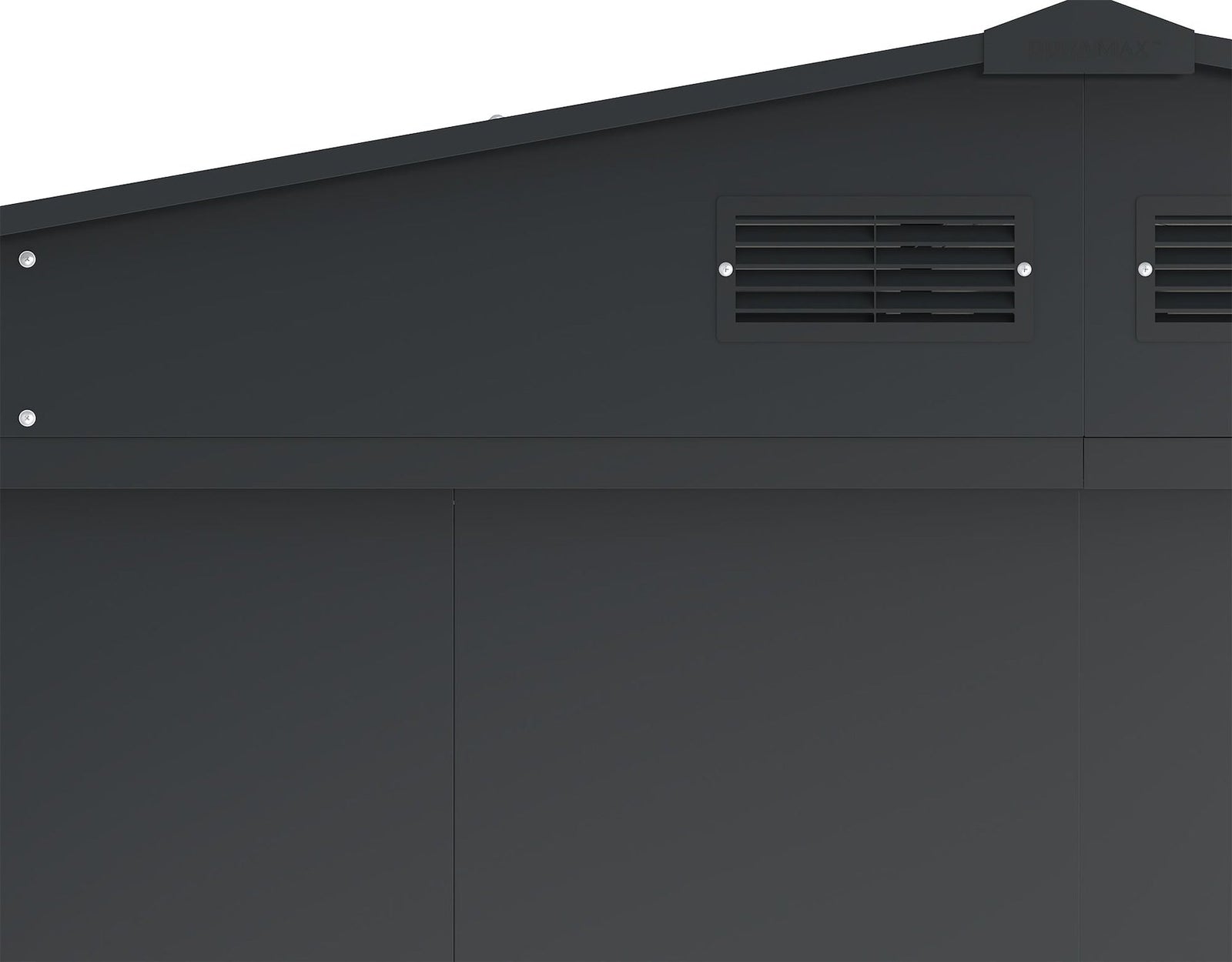 Metal Outdoor Storage Shed with Steel Frame, Dark Grey, 10-1/2-ft x 8-ft U8M3 - product image 5