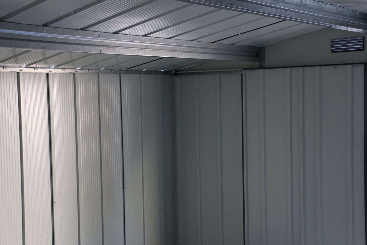 Metal Outdoor Storage Shed with Steel Frame, Dark Grey, 10-1/2-ft x 8-ft V3H3 - product image 8
