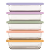 Everyday Glass Meal Prep Food Storage Container Set with Press-Fit Lids, Multi-Coloured, 10-pc V5E1 - product image 1