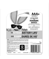 NH12BP-4 AAA 800mAh NiMH Rechargeable Batteries, Pre-Charged, All Purpose, 4-pk F4L9 - product image 2
