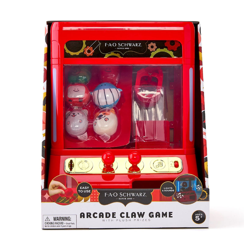 Arcade Claw Game with Plush Prizes, Red L5W0