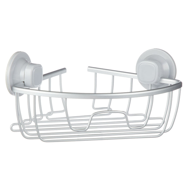 Aluminum Rust-Resistant Suction Corner Shower Caddy, 3-in x 10-in x 7.25-in I0S9