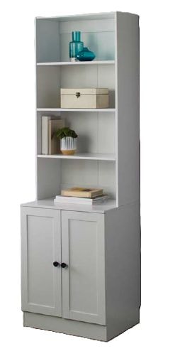 Bookcase Cabinet, White H7I3