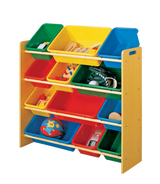 Kids 12-Bin Bedroom/Playroom Toy Storage Organizer, Yellow C1D5 - product image 2