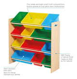 Kids 12-Bin Bedroom/Playroom Toy Storage Organizer, Yellow C1D5 - product image 5