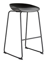 Modern Elevated Counter Stool with Footrest, Black X7B6 - product image 1