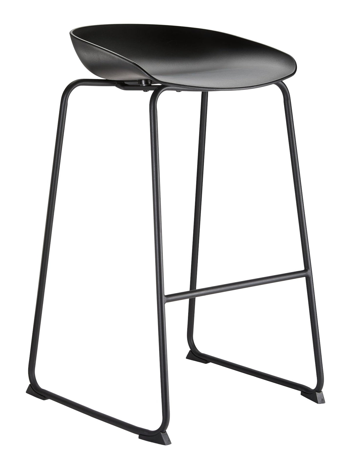 Modern Elevated Counter Stool with Footrest, Black X7B6 - product image 1