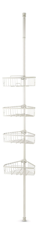Rust-Resistant Adjustable Basket Tension Pole Shower Caddy, Nickel, 108-in x 11-in x 9-in O1K0 - product image 1