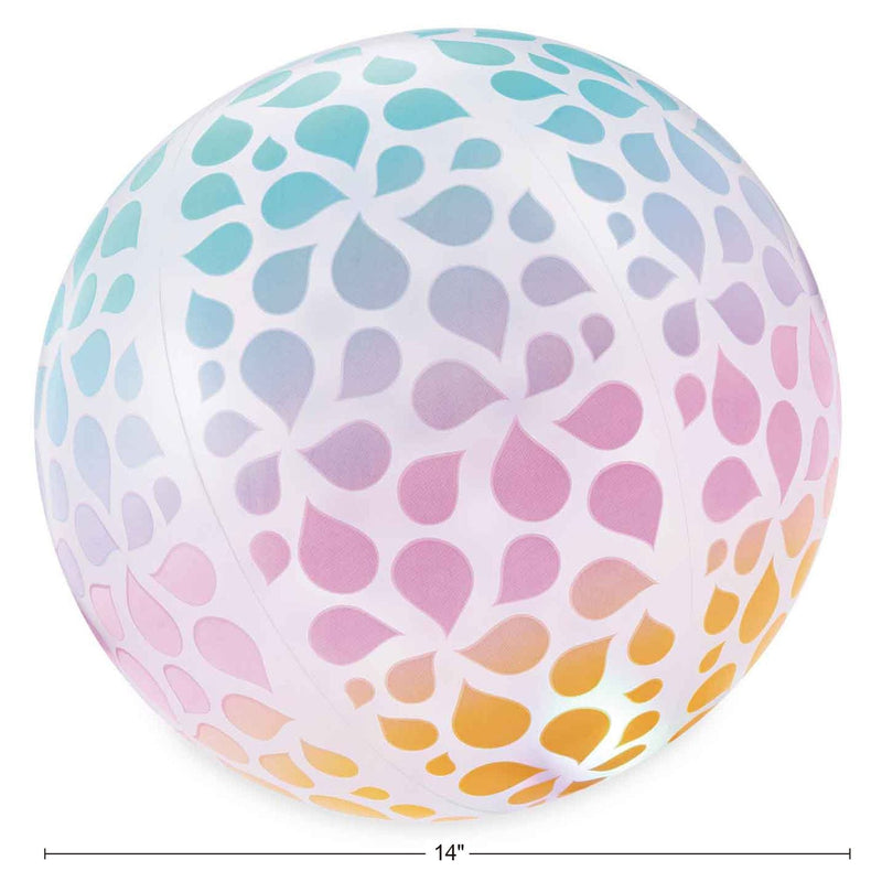 Fun Glow Beach Ball, LED Lights, Ages 9+ W9T7