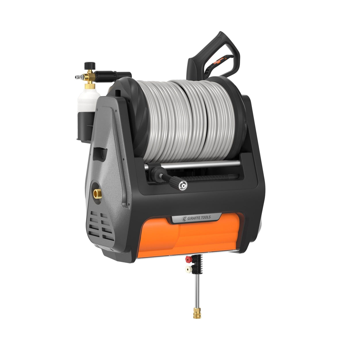 Tools Grandfalls Pro Wall Mounted 2700 PSI 1.6 GPM Brushless Retractable Electric Pressure Washer with 100-ft Hard Hose B4G4 - product image 1