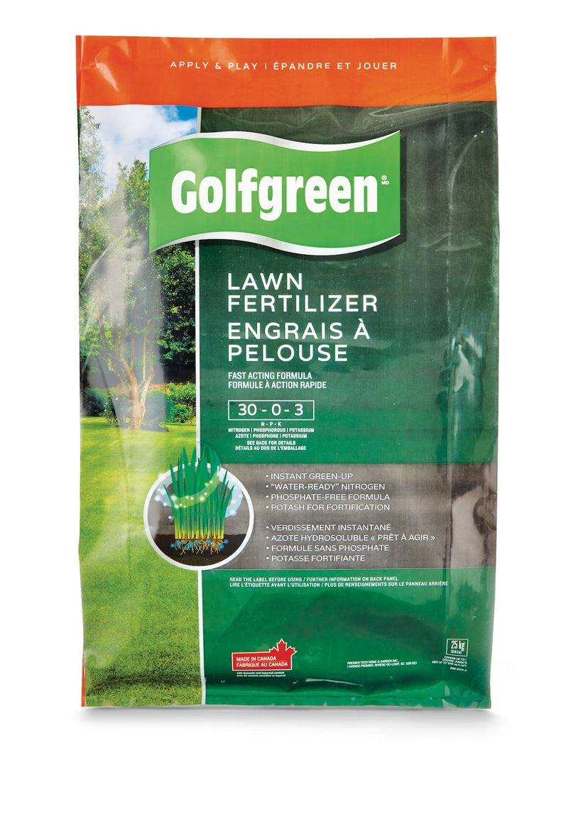 Lawn Fertilizer, 30-0-3, 25-kg T4Q2