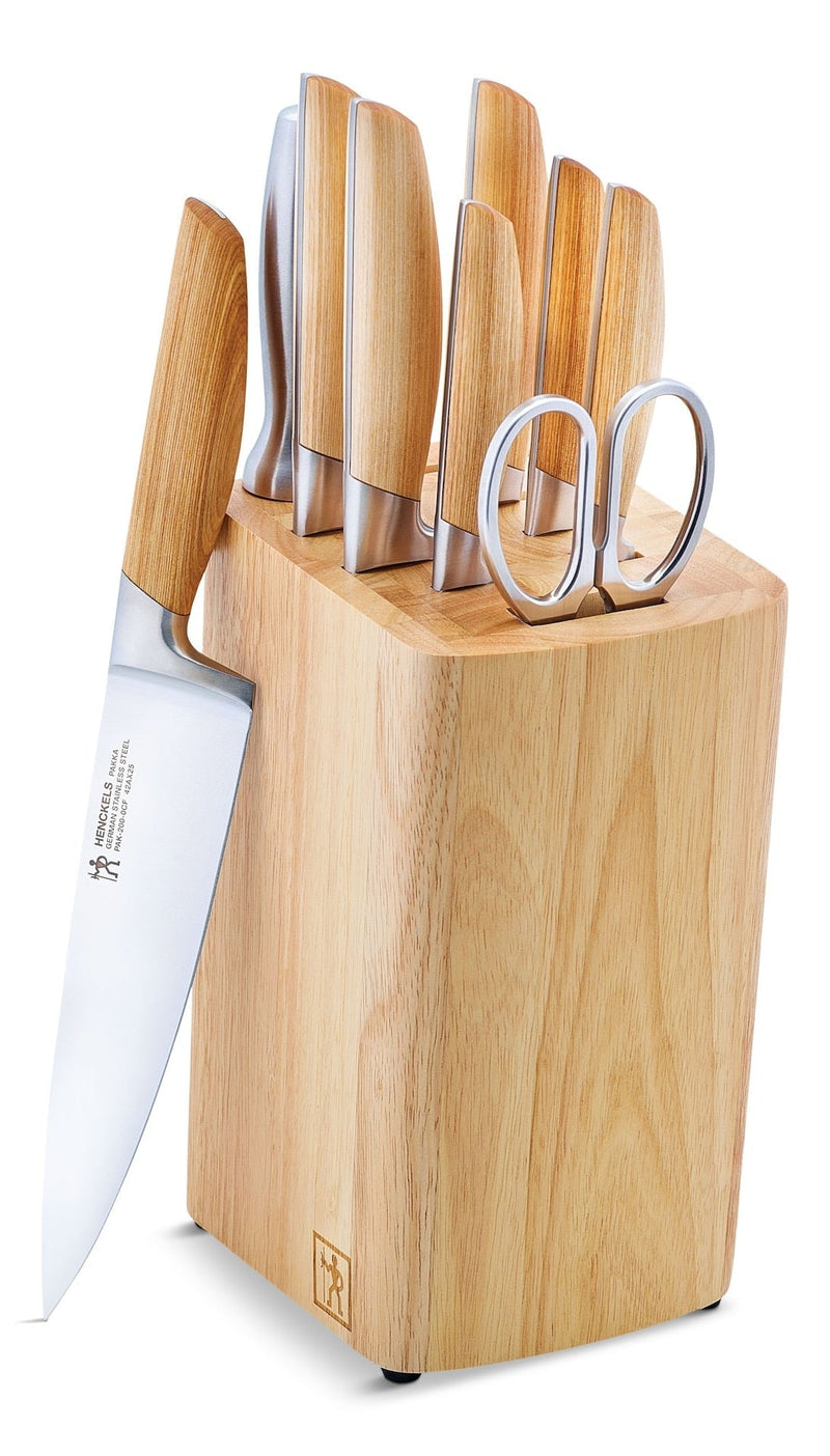 Pakka Knife Block Set with Wood Handle, 10-pc S7D0