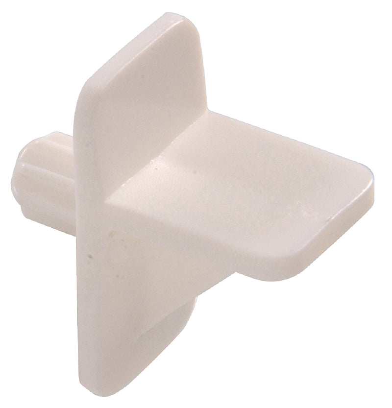 Plastic Square Shelf Pin, Easy to InstAll, 1/4-in, White L8X1