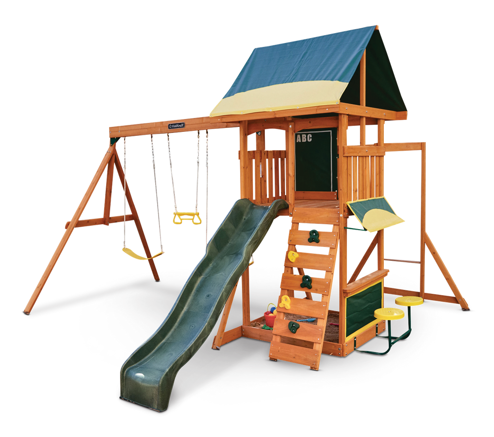 Brightside Outdoor Cedar Wooden Swing/Play Set, Ages 3-10 F0E7 - product image 1