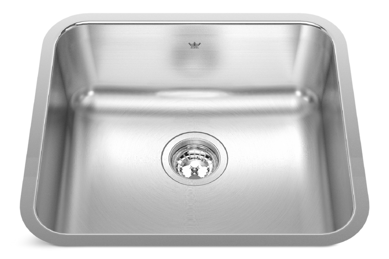 Steel Queen Undermount Single Bowl Kitchen Sink, 19.75-in x 17.75-in x 8-in, Stainless Steel R6U6