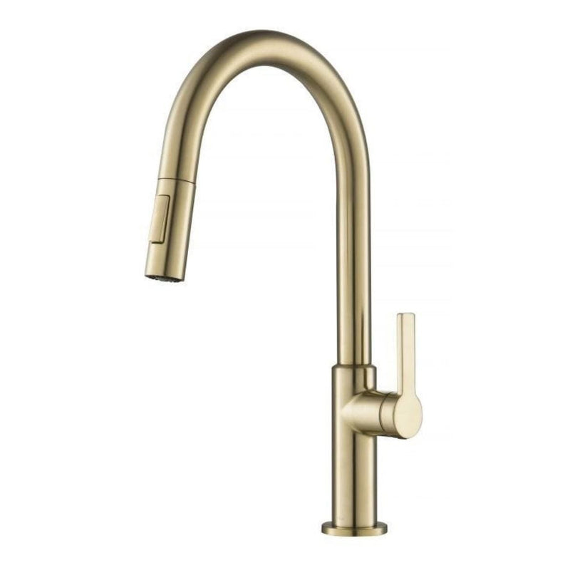 Oletto Single Handle Pull-Down Kitchen Faucet, Spot Free Antique Champagne Bronze O3A4