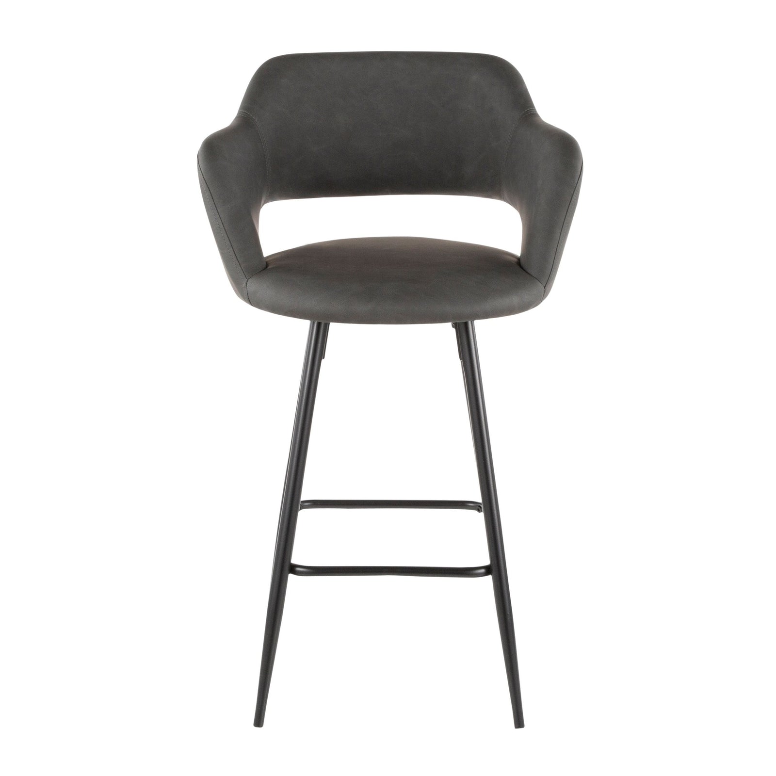 Margarite Fixed-Height Counter Stool, Black, 25-in, 2-pc U1O0 - product image 3