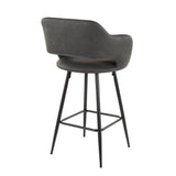 Margarite Fixed-Height Counter Stool, Black, 25-in, 2-pc U1O0 - product image 6